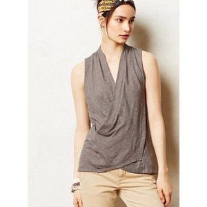 Anthropologie | Left of Center | Pivot Draped Tank Top | Orange / Red